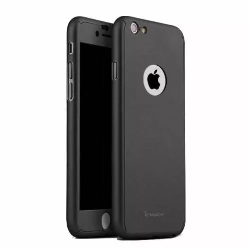 Husa Ipaky Originala Iphone 6 Iphone 6s Full Cover 360 Folie Sticla Negru Hi15