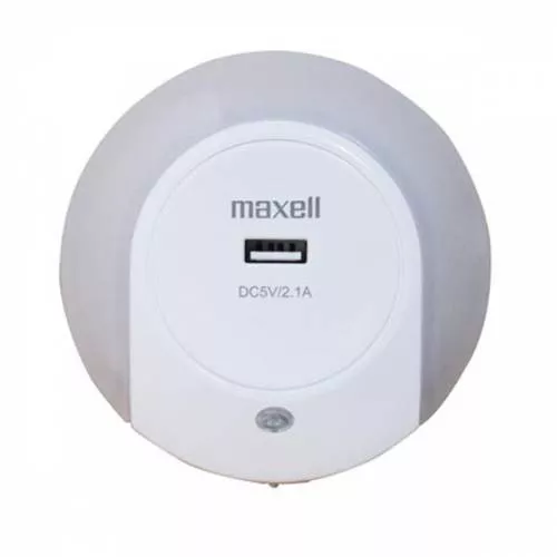 Lampa De Veghe Cu Senzor De Miscare Maxell Usb Pentru Incarcare Dispozitive 5v 2 1a Alb 3303766