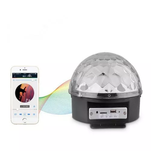 Mp3 Player Tip Glob Disco Cu Led Rgb Bluetooth Usb Card Redare Muzica Joc Rotativ De Lumini Electrice477