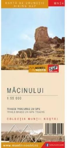 Muntii Macinului. Harta de drumetie - Muntii nostri 594-8490-9304-50