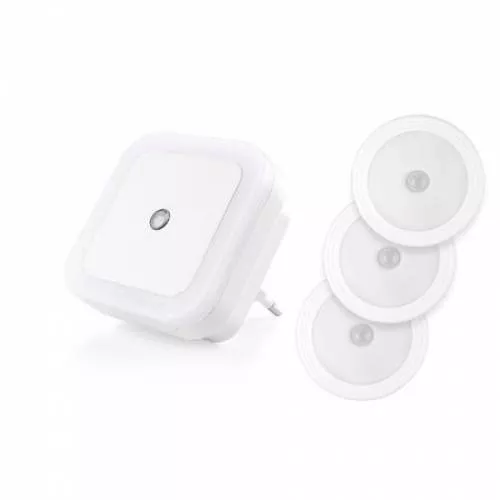 Pachet 3 Buc Lampa Led Senzor Miscare Cu Cadou 1 Buc Lampa Veghe Bebelusi Pack Led