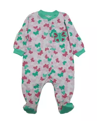 Salopeta Pijama Bebe Cu Fluturasi Z38 24 Luni Z38 24m