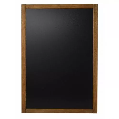 Tabla Neagra De Scris Cu Creta Sau Marker 60x87 Cm Rama Lemn Maro Tbn34