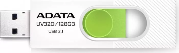 USB Flash Drive ADATA UV320 USB 3.1 128GB Alb-Verde auv320-128g-rwhgn