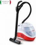 Aparate de curatat cu aburi Aspirator cu abur Polti Vaporetto Lecoaspira FAV 50 2450W cu functie de spalare si uscare si filtrare prin apa Alb-Rosu